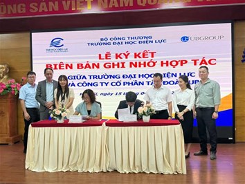 Lễ ký kết hợp tác và trao học bổng cho sinh viên giữa UB GROUP và Trường Đại học Điện lực